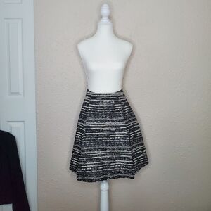 Pink Tartan Black and White A-Line Skirt